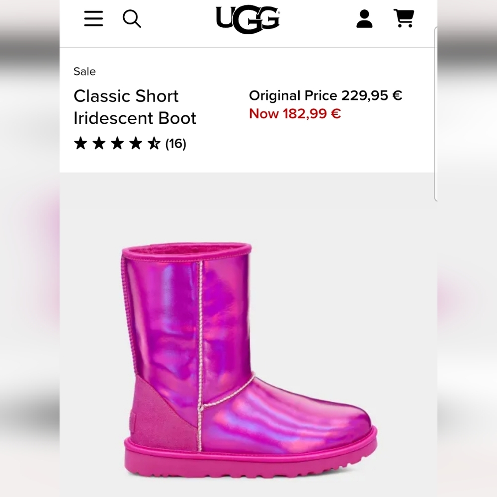 Uggs pink iridescent boots